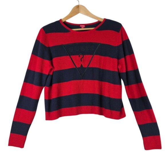 Guess stripes knit long sleeves top - Picture 1 of 6